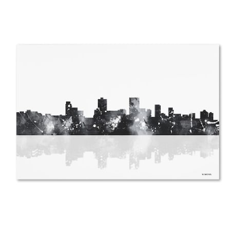 Marlene Watson 'Anchorage Alaska Skyline BG-1' Canvas Art,16x24